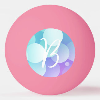 Pelota De Ping Pong Juegos de Burbujas de Nombre Inicial B Paddle Azul
