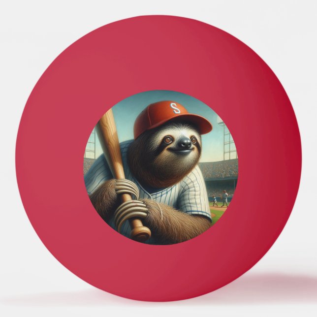 Pelota De Ping Pong Jugador de Béisbol Eslovaco (Anverso)