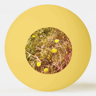 Pelota De Ping Pong Junta de arte de Dandelions amarillo