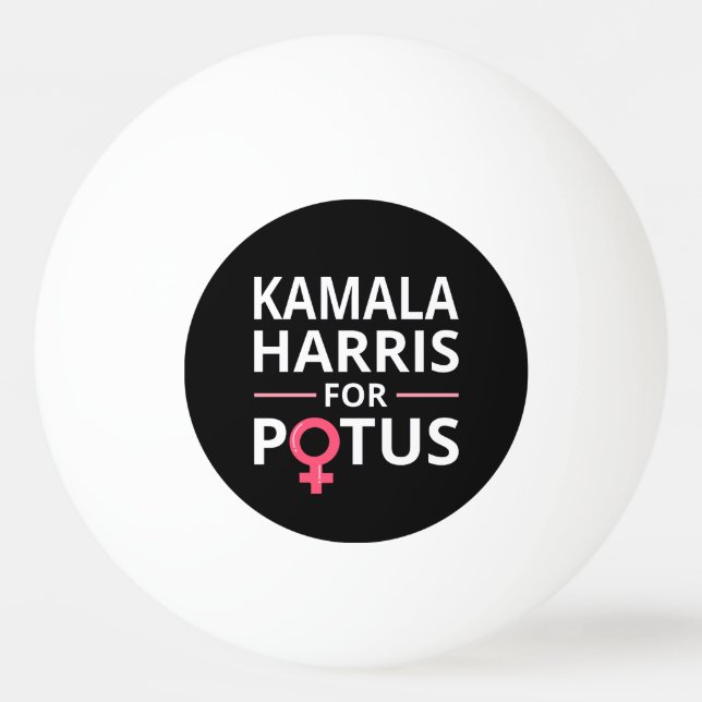 Pelota De Ping Pong Kamala Harris por POTUS I (Anverso)