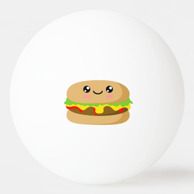 Pelota De Ping Pong Kawaii Burger (Anverso)