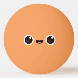 Pelota De Ping Pong Kawaii Cara Graciosa. Emoji. Emoticón.