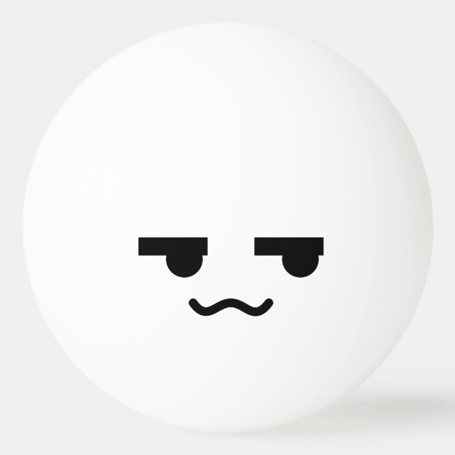 Pelota De Ping Pong Kawaii Cara Graciosa. Emoji. Emoticón. (Anverso)