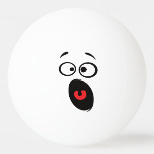 Pelota De Ping Pong Kawaii Cute Graciosa Cara. Emoji. Emoticon.
