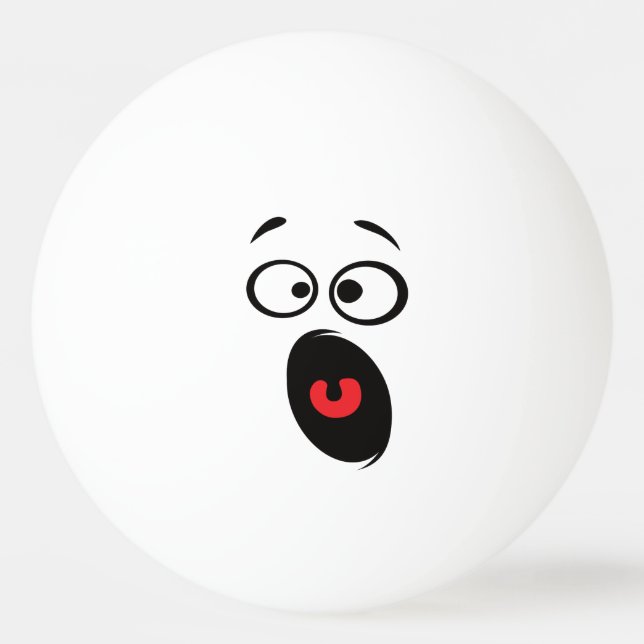 Pelota De Ping Pong Kawaii Cute Graciosa Cara. Emoji. Emoticon. (Anverso)