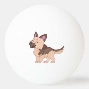 Pelota De Ping Pong Kawaii German Shepherd Dog