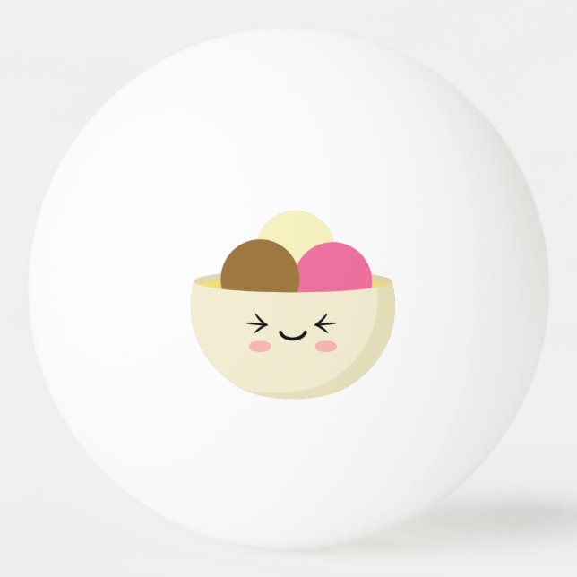 Pelota De Ping Pong Kawaii Ice Cream (Anverso)