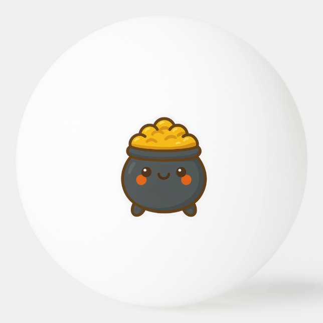 Pelota De Ping Pong Kawaii Pot of Gold (Anverso)