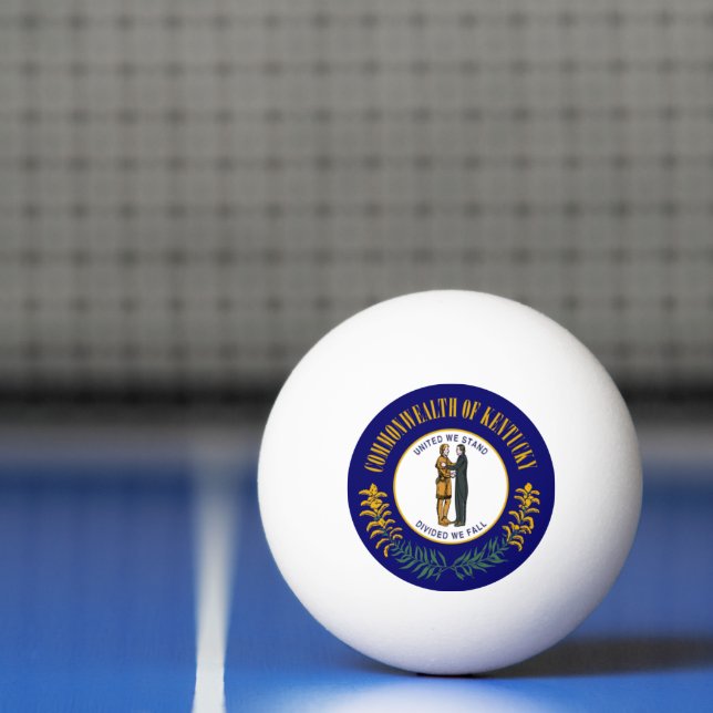 Pelota De Ping Pong Kentucky: Commonwealth Bluegrass Bandera de estado (Neto)