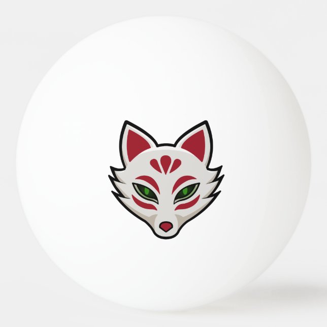 Pelota De Ping Pong Kitsune Fox Mask (Anverso)