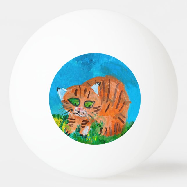 Pelota De Ping Pong Kitten rojo (Reverso)
