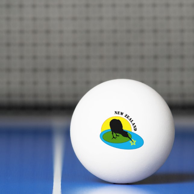 Pelota De Ping Pong Kiwi Bird & New Zealand Games / Sports (Neto)