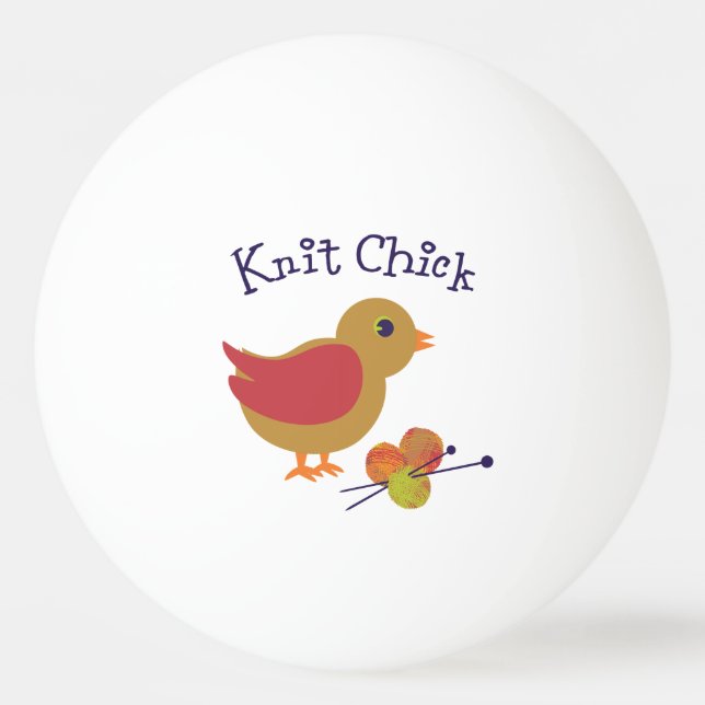 Pelota De Ping Pong Knit Chick (Anverso)