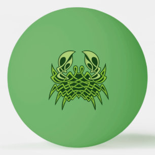 Pelota De Ping Pong Knot celta de cangrejo verde