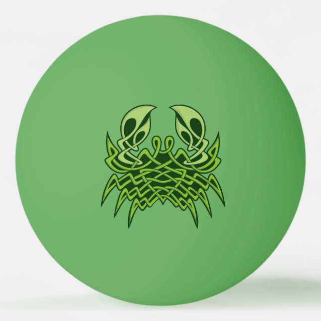 Pelota De Ping Pong Knot celta de cangrejo verde (Anverso)
