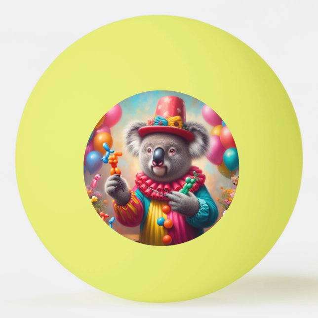 Pelota De Ping Pong Koala Clown (Anverso)
