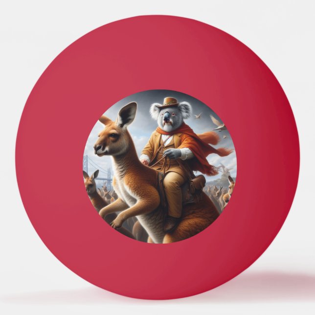 Pelota De Ping Pong Koala Kangaroo Rider (Anverso)
