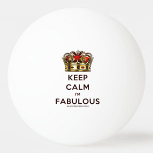 Pelota De Ping Pong La corona dorada roja de SlipperyJoe's mantén la c