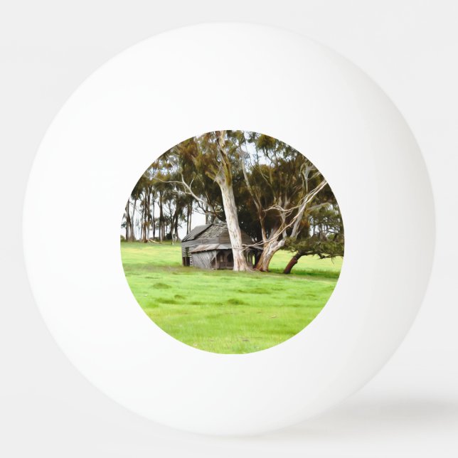 Pelota De Ping Pong La vieja choza de madera (Reverso)