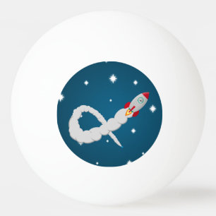 Pelota De Ping Pong Lanzamiento de cohete espacial en el espacio