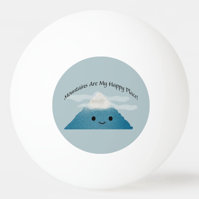 Pelota De Ping Pong Las montañas son mi lugar feliz (Reverso)