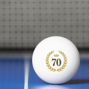 Pelota De Ping Pong Laurel Wreath y Crown 70 años