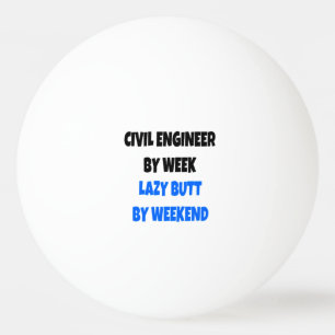 Pelota De Ping Pong Lazy Butt Ingeniero Civil