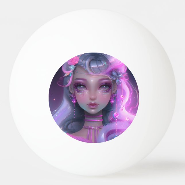 Pelota De Ping Pong Leche rosa dulce pastel (Anverso)