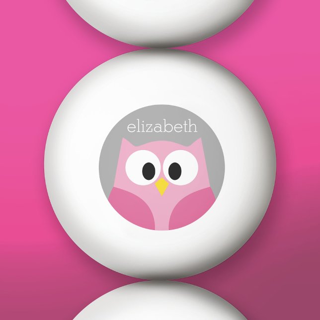 Pelota De Ping Pong Lechuza Personalizado pequeña - Nombre personaliza (Custom Ping Pong Balls)