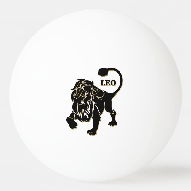 Pelota De Ping Pong Leo Lion Zodiac (Anverso)