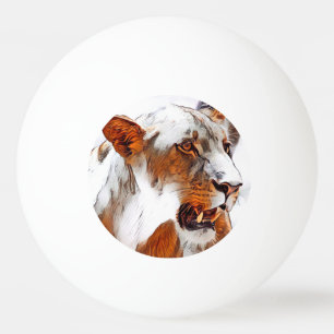 Pelota De Ping Pong León editada digitalmente