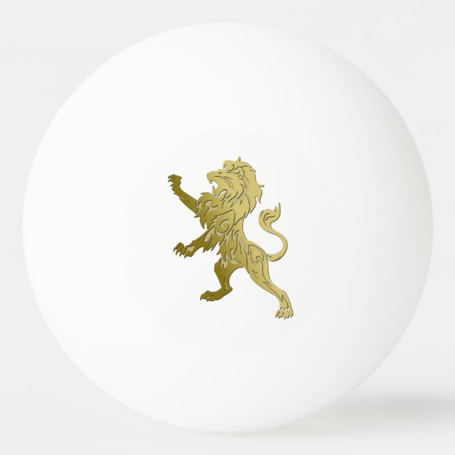 Pelota De Ping Pong León Real Dorado (Anverso)