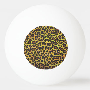 Pelota De Ping Pong Leopardo Brown e impresión amarilla
