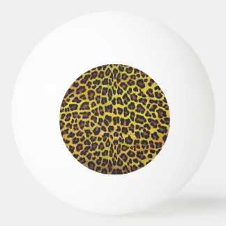 Pelota De Ping Pong Leopardo Brown e impresión amarilla