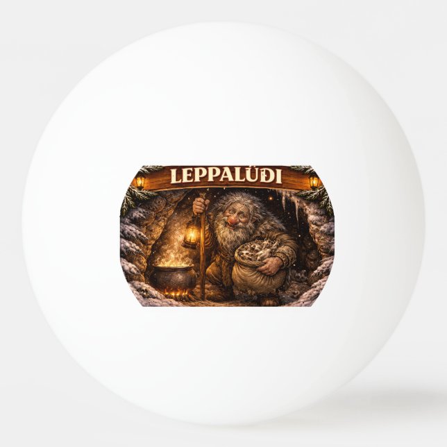 Pelota De Ping Pong Leppaludi Icelandic Yule Lad (Anverso)