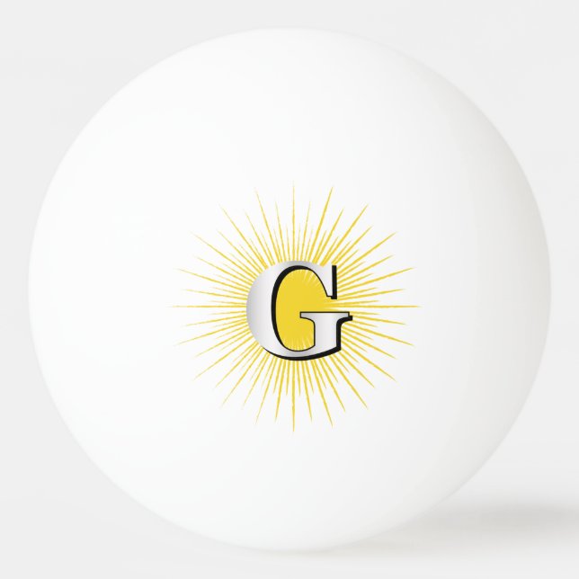 Pelota De Ping Pong Letra G - símbolo masónico (Anverso)