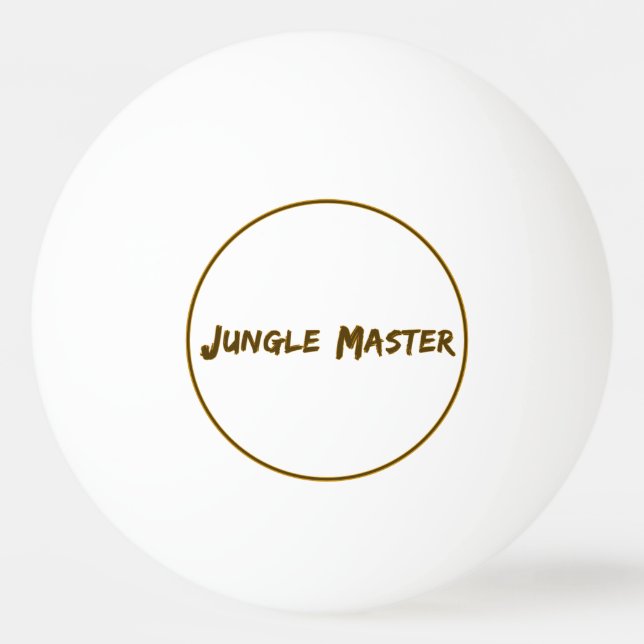 Pelota De Ping Pong Lettering Design Jungle Master (Anverso)