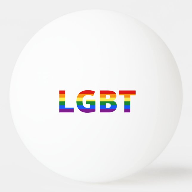 Pelota De Ping Pong Lgbt Rainbow (Anverso)