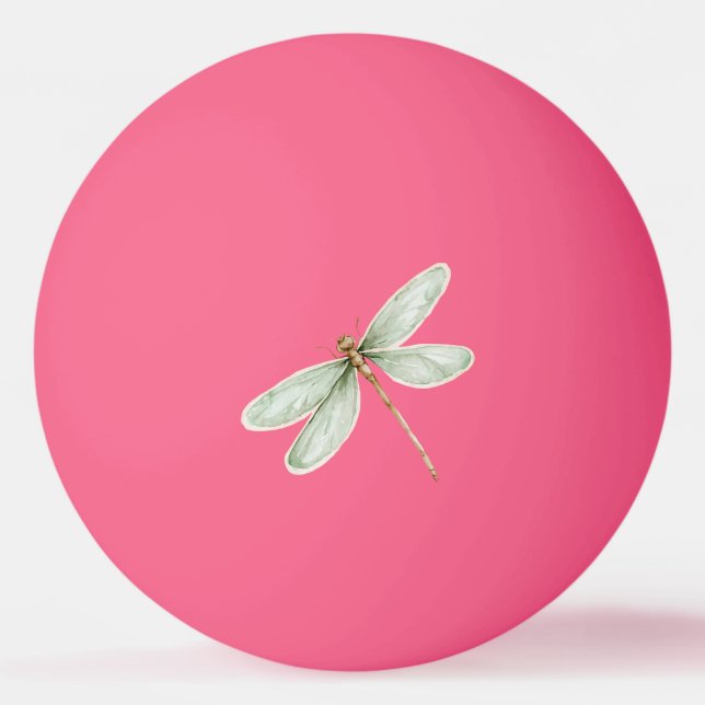 Pelota De Ping Pong Libélula Sueño Menta (Anverso)