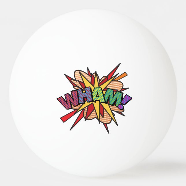 PELOTA DE PING PONG LIBRO DE CÓMIC DIVERTIDO MODERNO WHAM (Anverso)