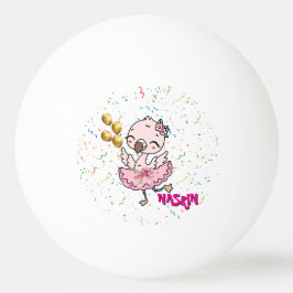 Pelota De Ping Pong Lindísimo flamenco bailarín de rosa  