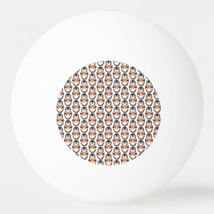 Pelota De Ping Pong Lindo pingüino sosteniendo un cartel con el número