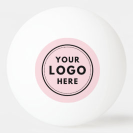 Pelota De Ping Pong Logotipo comercial simple rosa