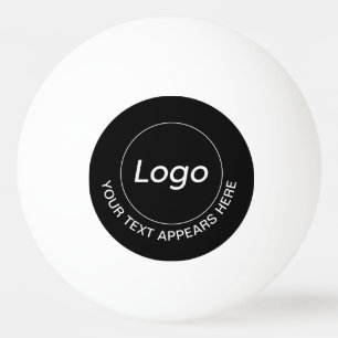 Pelota De Ping Pong Logotipo comercial simple y texto
