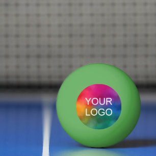 Pelota De Ping Pong Logotipo de la empresa Emblem Green Trendy