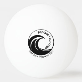 Pelota De Ping Pong Logotipo de reemplazo minimalista y texto personal
