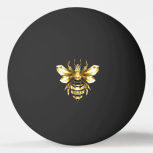 Pelota De Ping Pong Logotipo de Relieve metalizado dorado falso poligo