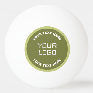 Pelota De Ping Pong Logotipo o diseño cargado y texto editable en cual