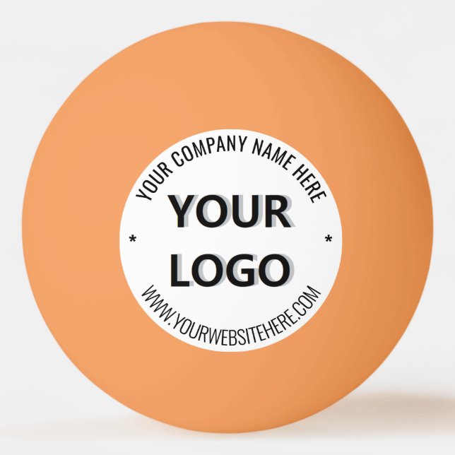 Pelota De Ping Pong Logotipo personalizado y texto personalizado pelot (Reverso)