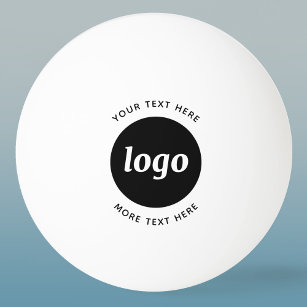 Pelota De Ping Pong Logotipo simple con negocio de texto